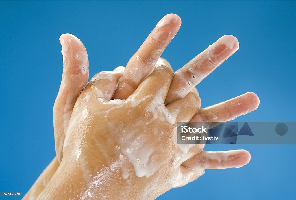 Hände waschen - Lizenzfrei Daumen Stock-Foto