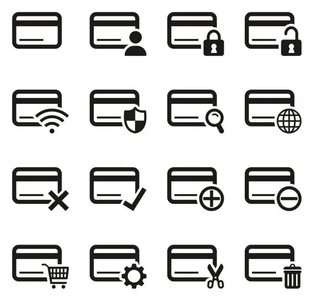 Vector illustration of Credit Card Icons
