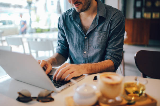 istock Morning coffee and work in Krabi Town, Thailand 969081594
