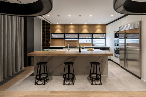 Stylish modern kitchen stock photo