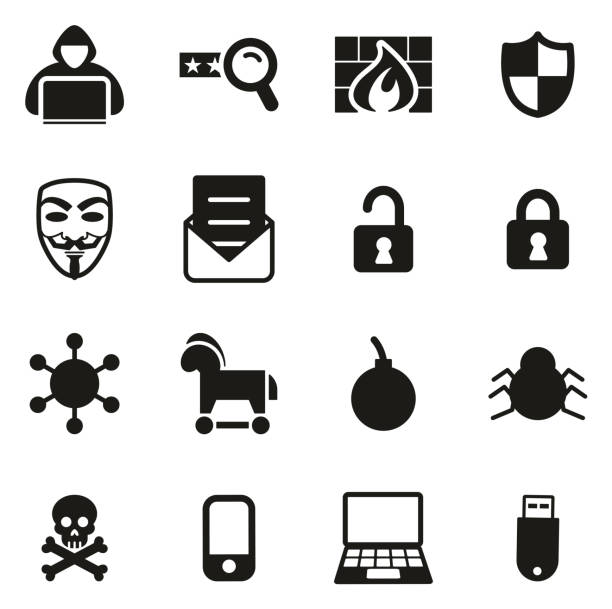 Hacker Icons This image is a vector illustration and can be scaled to any size without loss of resolution. vendetta stock illustrations