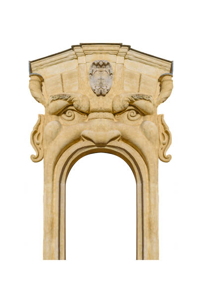 Decorative medieval Carvings in Florence in Tuscany, Italy