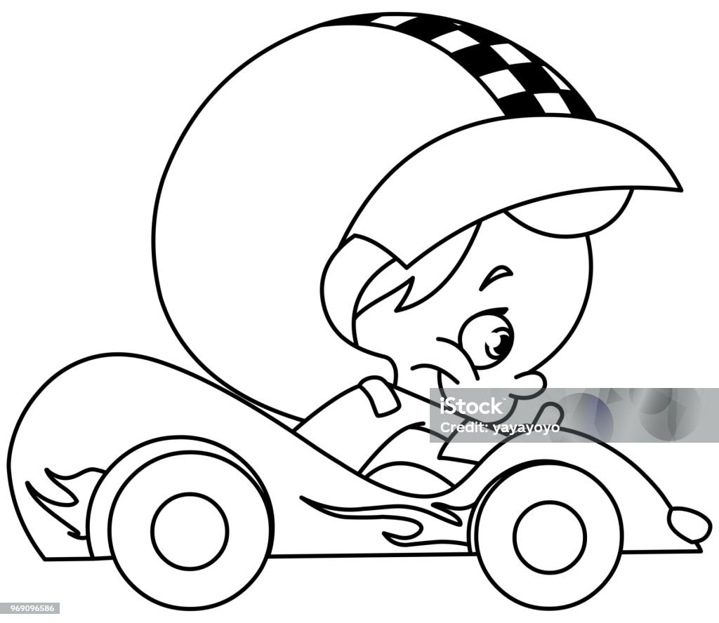 Crianças Brincando Com Carros De Corrida Ilustração do Vetor