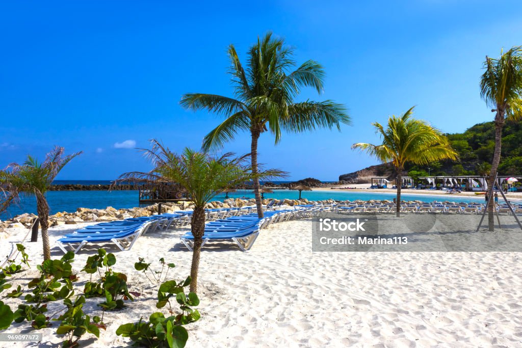 The white sand at sunny day on beach in Haiti The white sand at sunny day on beach at island Labadee in Haiti Haiti Stock Photo