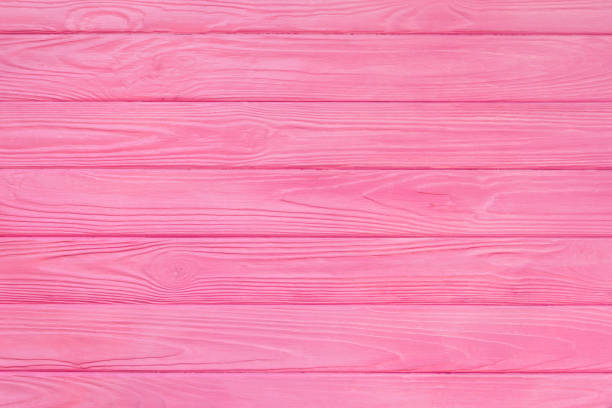 istock Brushed wood texture with pink color background 969103080