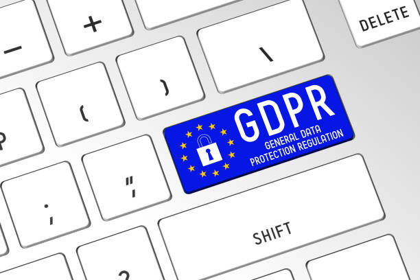gdpr - reglamento de protección de datos - confidential palabra en inglés ilustraciones fotografías e imágenes de stock