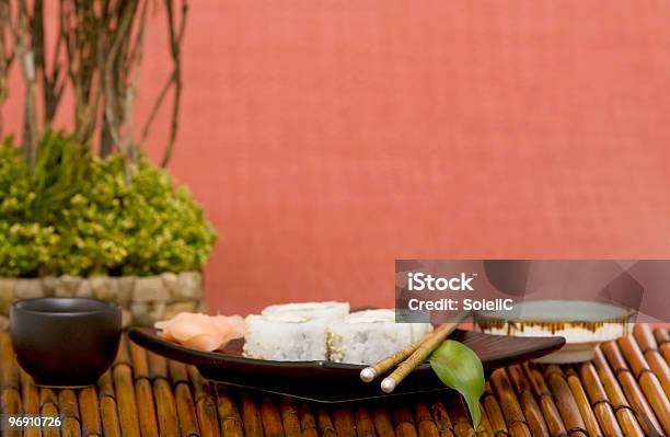 California Rolls Stock Photo - Download Image Now - Appetizer, Bamboo - Material, Bamboo - Plant