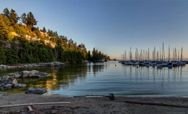 harbour at sunset harbour at sunset west vancouver stock pictures, royalty-free photos & images