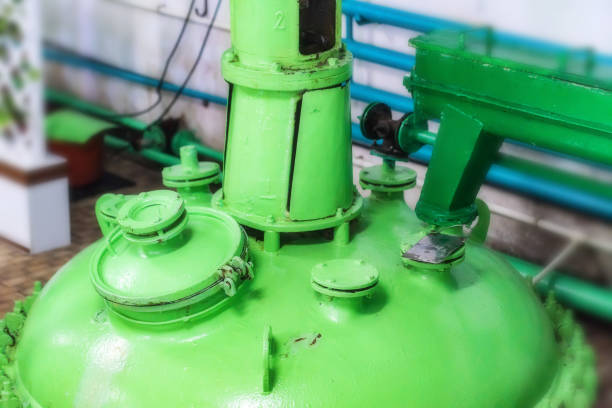 istock Top of green wine tank at modern winery 969108130
