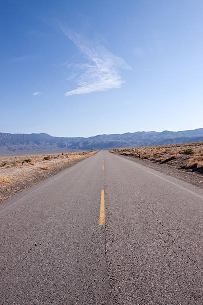 istock Long stretch of desert road 96911403