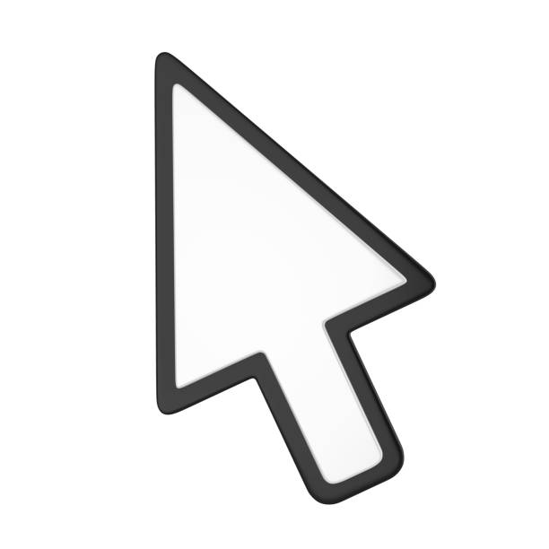 mouse cursor arrow isolated - cursor imagens e fotografias de stock