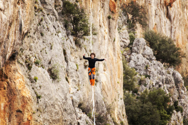 istock Walk a line in the sky.Turkish Highline Carnival in Antalya. 969122748