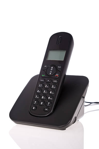 istock Black cordless phone isolated on white 96912567