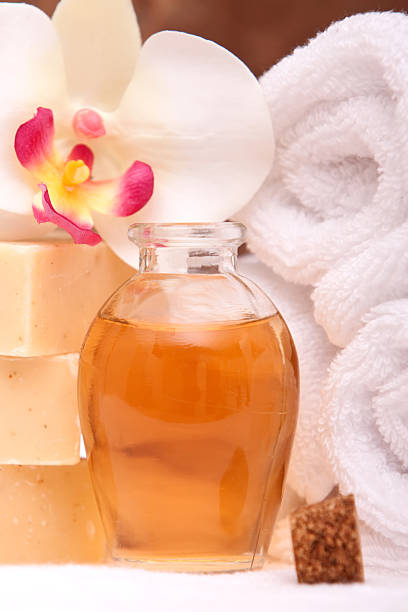 istock Spa towels and aromatherapy oils 96912609