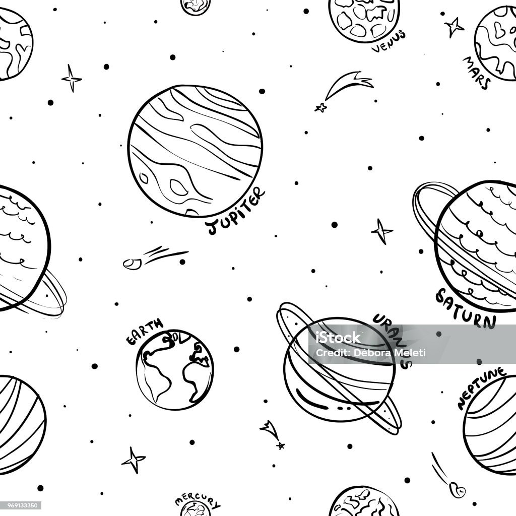 Solar System Planets Patterns Planets Patterns Stock Illustration - Download Image Now - Art ...