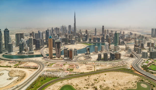 istock Aerial view of Dubai downtown, 969139690