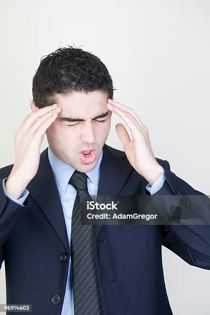 Businessman With Headache Stock Photo - Download Image Now - Adult, Adults Only, Business