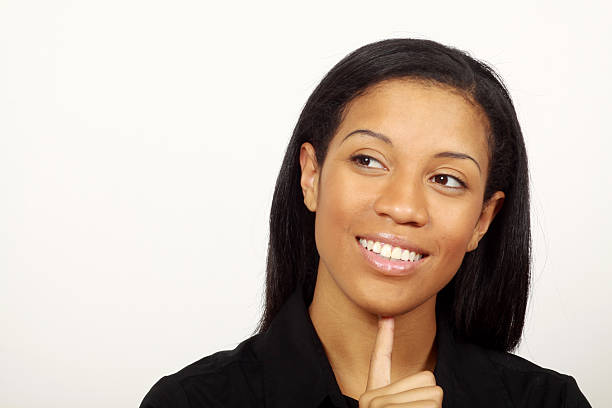 Beautiful Woman Thinking stock photo