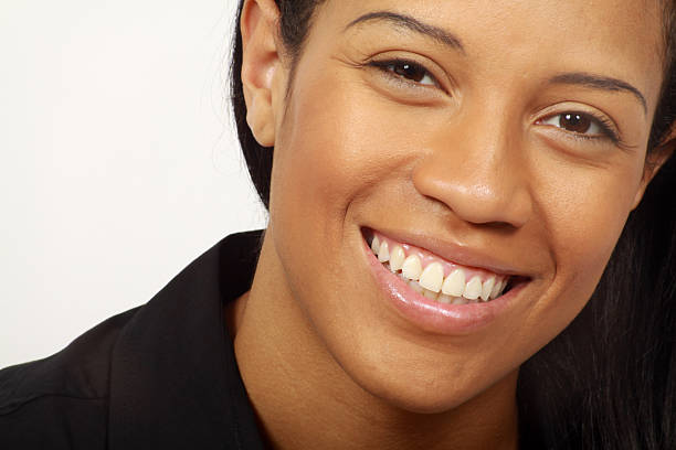 istock Beautiful Young  Woman Smiling Close Up 96914641