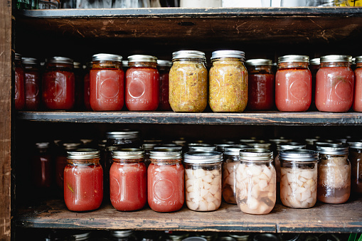 Masson jar, food, canned food, tomato sauce