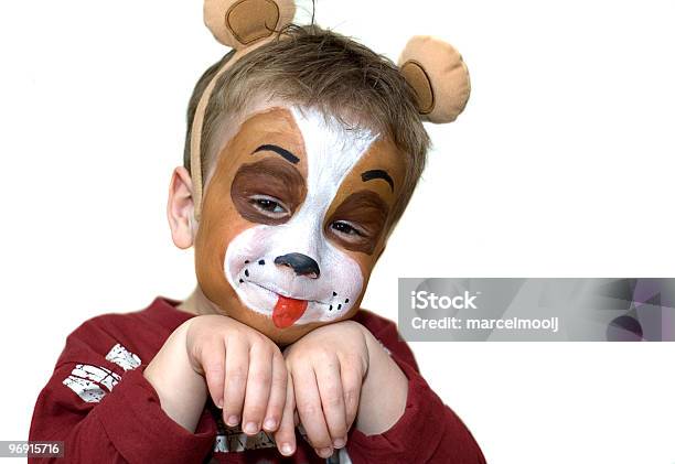 Cara Pintada Cinco Anos De Idade - Fotografias de stock e mais imagens de Criança - Criança, Tinta Facial, Atuar