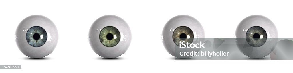Eyeballs - 4 realistic colors with clipping path  Eyeball Stock Photo