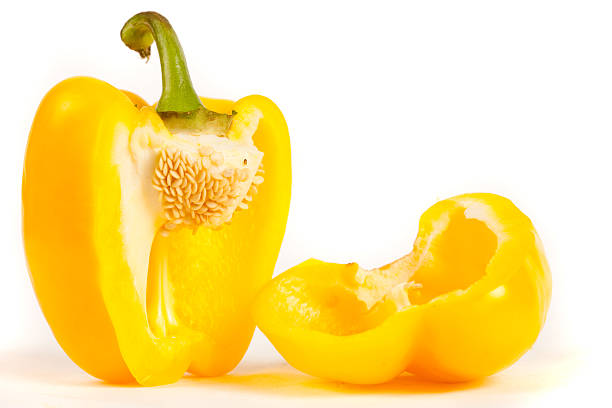 istock Close up of sliced yellow pepper 96916332
