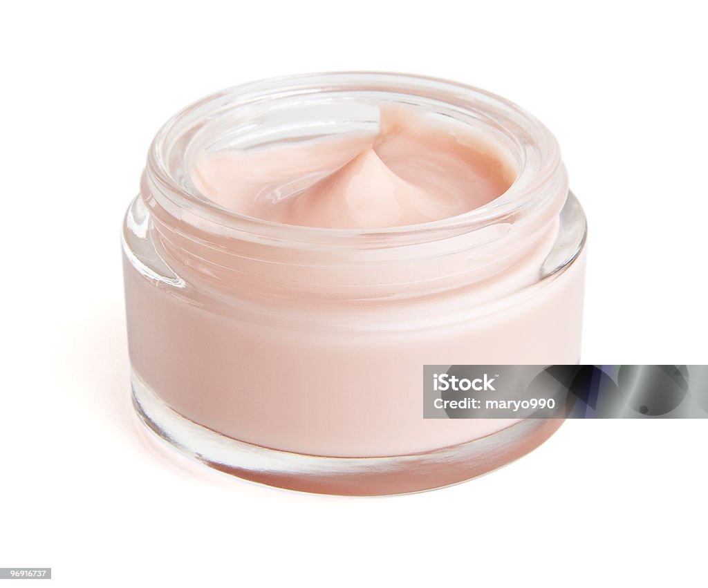 Face moisturizing cream in a jar with clipping path  Beauty Product Stock Photo