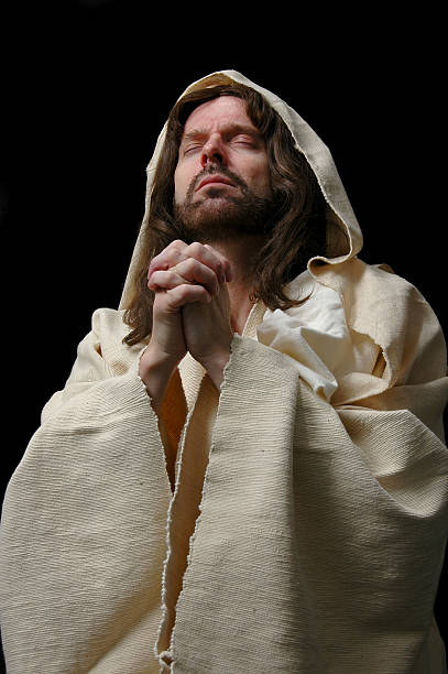 istock Portrait of Jesusin prayer 96917008