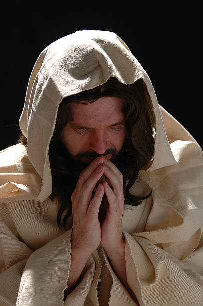 istock Portrait of Jesus in prayer 96917010