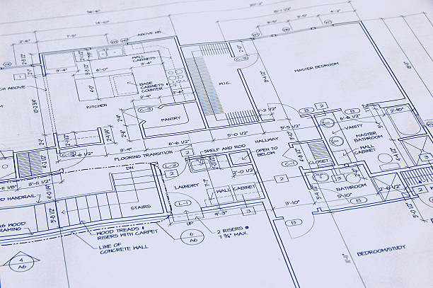 Cтоковое фото Blueprint of a house