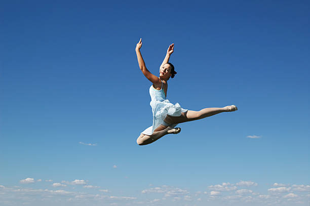 Saltar ballerina - fotografia de stock