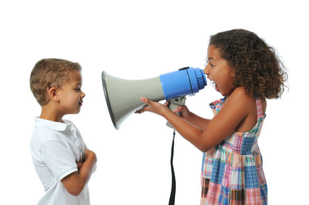 istock Girl screaming at boy 96917896
