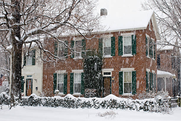 istock Old Home in Snow Storm 96917924