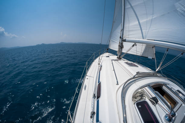 istock Sailing boat in a sea 969180004