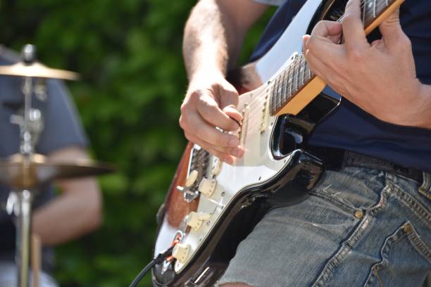 istock Musical instruments, bass, drum, electric guitar 969180028