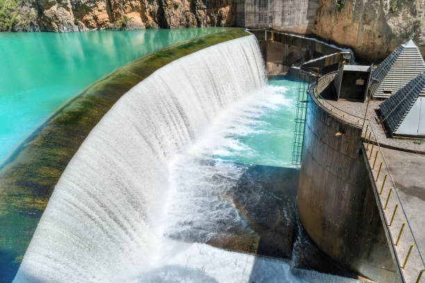 istock Dam on river in the mountains 969180530