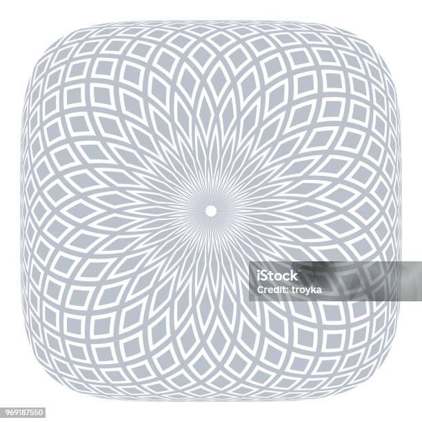 Geometric Rotation Pattern In Square 3d Shape Stock Illustration ...