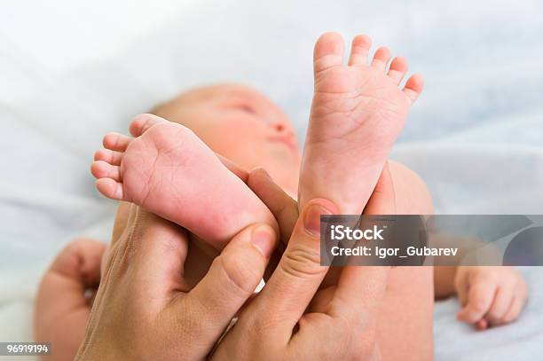 Massage Of Foots Stock Photo - Download Image Now - 0-11 Months, Baby - Human Age, Color Image