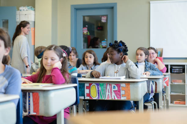 istock Multi-ethnic students sit into the class for the first day at school 969201204