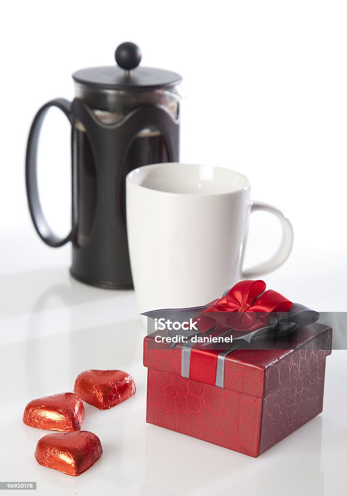 Present and some coffee  Black Coffee Stock Photo