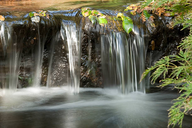 Japanese Garden waterfall stock photo