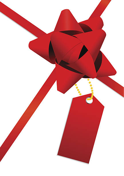 red bow vector art illustration