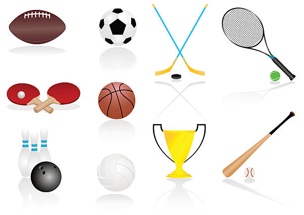 Sport elements vector art illustration