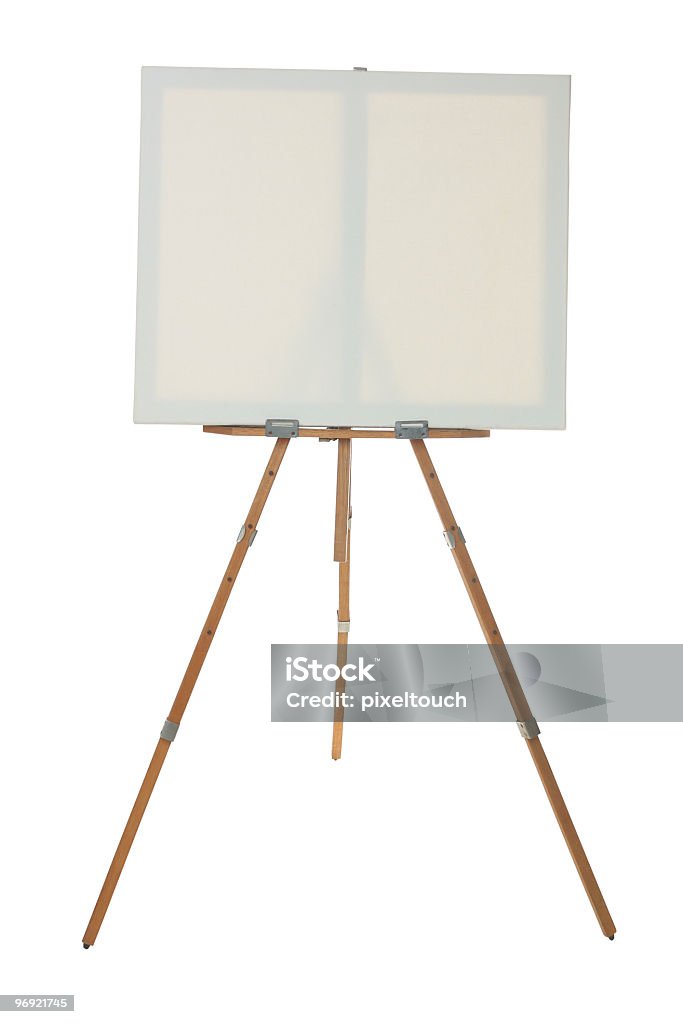 Portadocumentos con caballete portátil con lienzo - Foto de stock de Blanco - Color libre de derechos