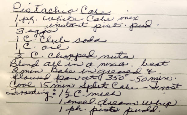 istock Hand written recipes from old home cook book 969219822