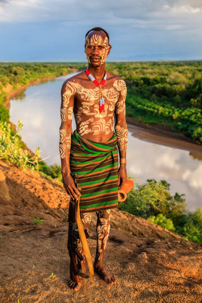 istock Young African man from Karo tribe, East Africa 969219954