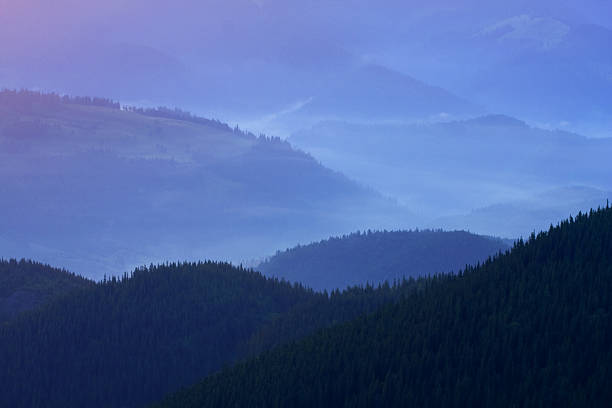 istock Mountains landscape with fog 96922531