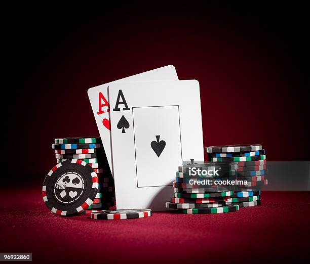 Gambling Chips Stock Photo - Download Image Now - Ace, Casino, Close-up