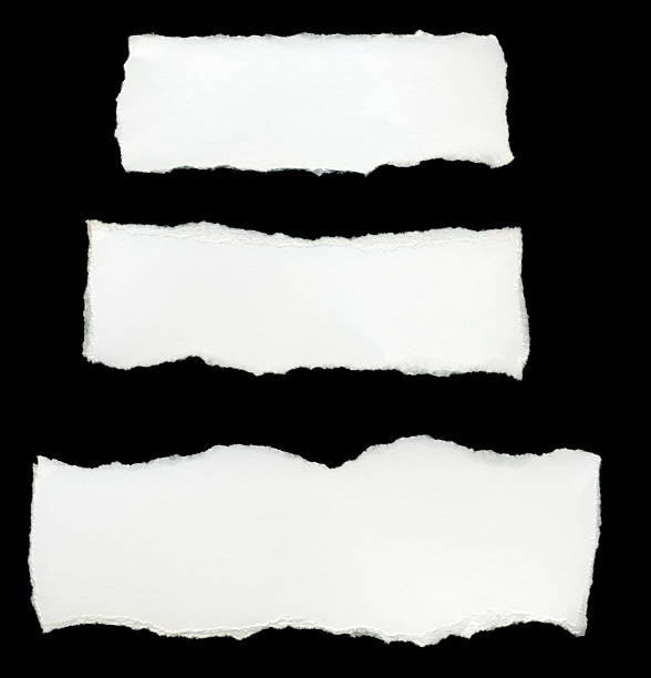 Torn Piece Ready for your message, isolated. torn paper effect stock pictures, royalty-free photos & images